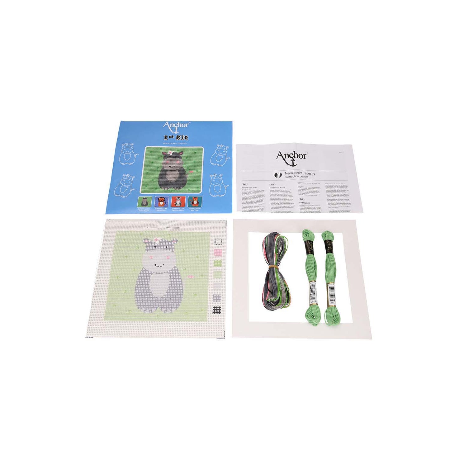 Hattie the Hippo First Tapestry Kit - For children & beginners