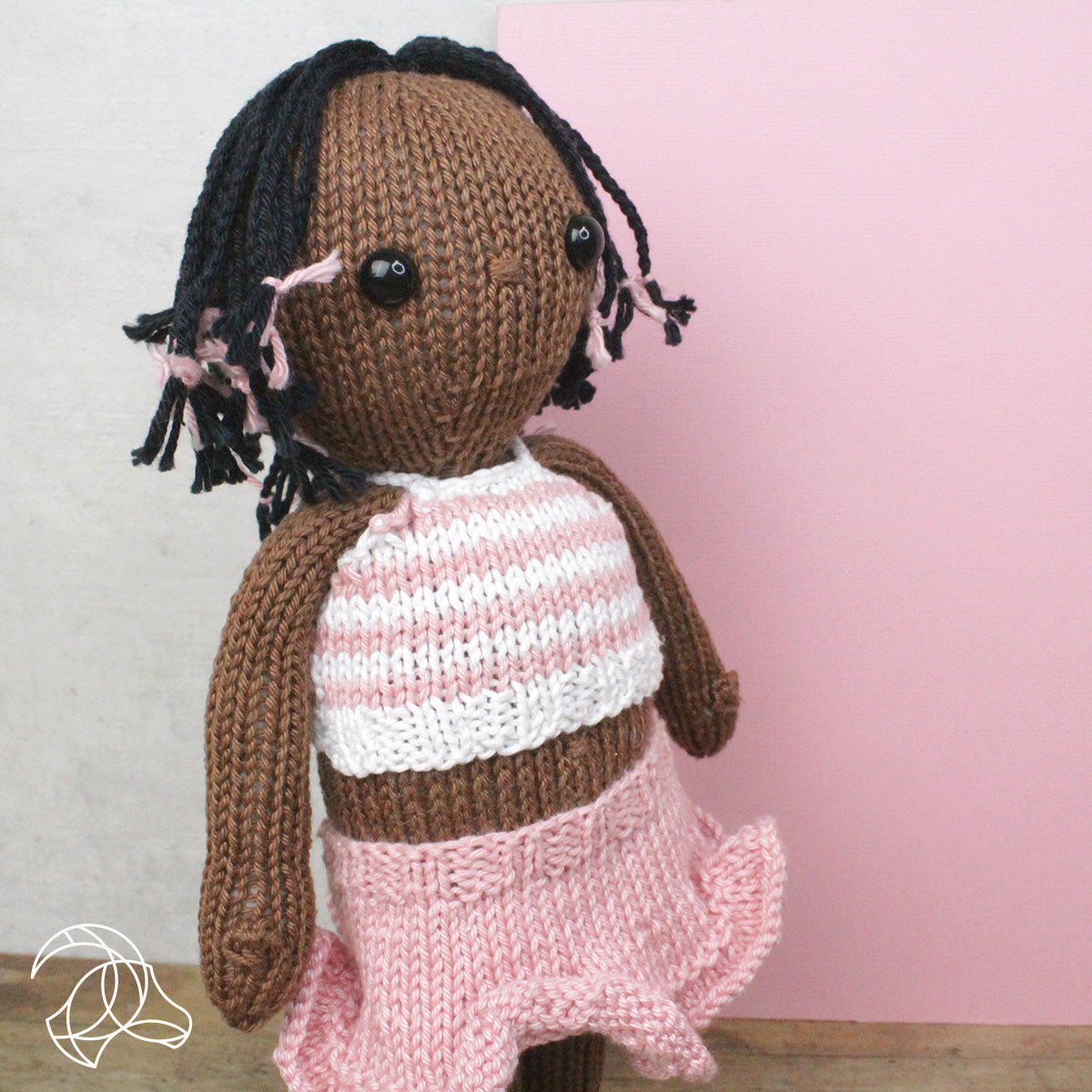 Meet May! A Little Girl Dressed in Pink - Dolly Knitting Kit
