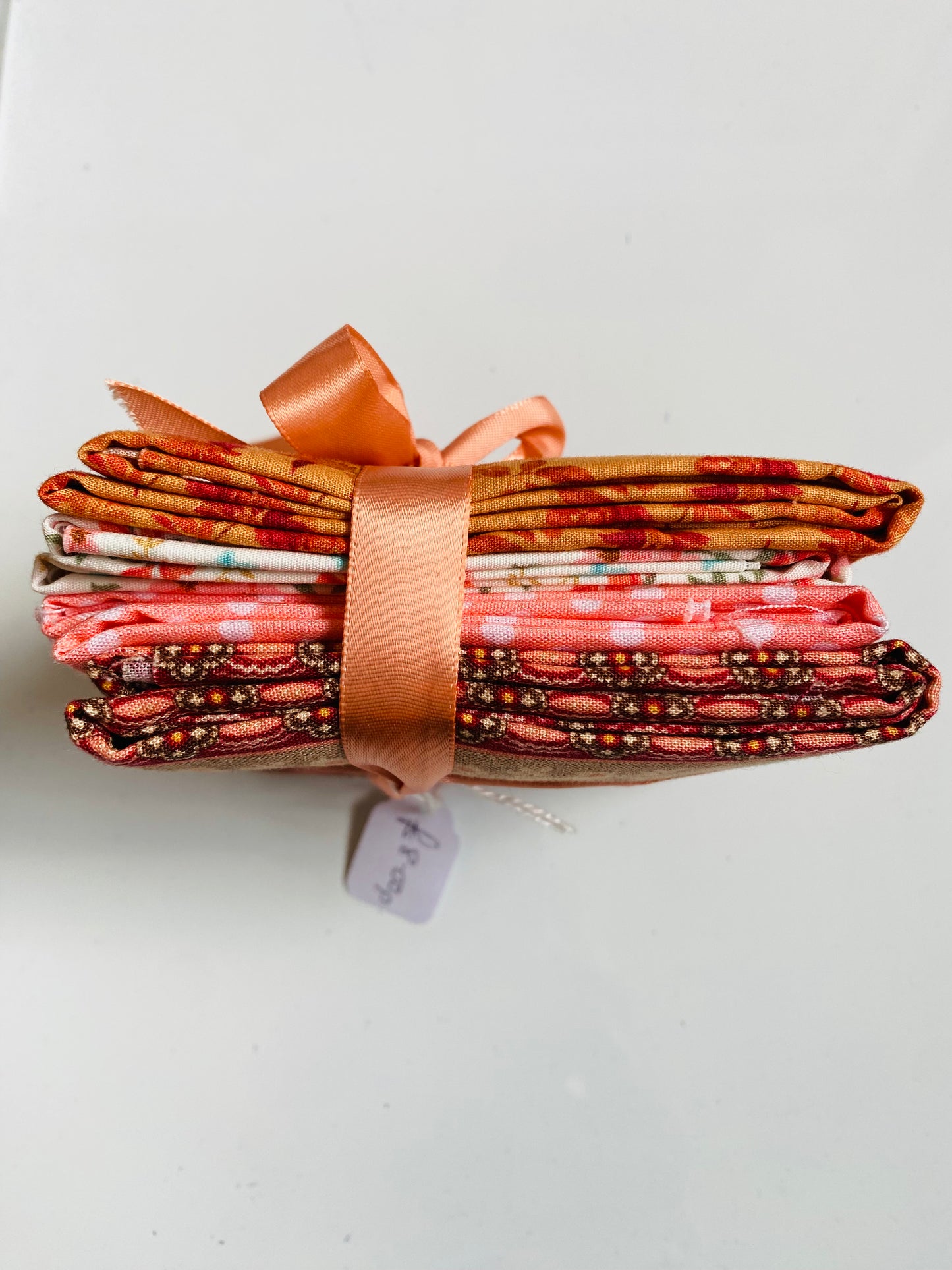 Fabric Fat Quarter Bundle - 'Oranges & Pinks' - 100% Cotton