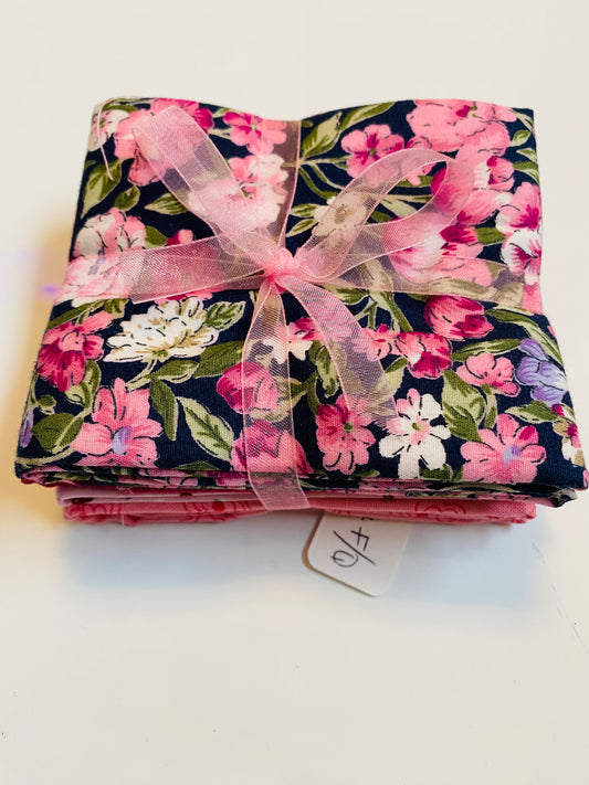 Fabric Fat Quarter Bundle - 'Warm Summer Pinks' - 100% Cotton