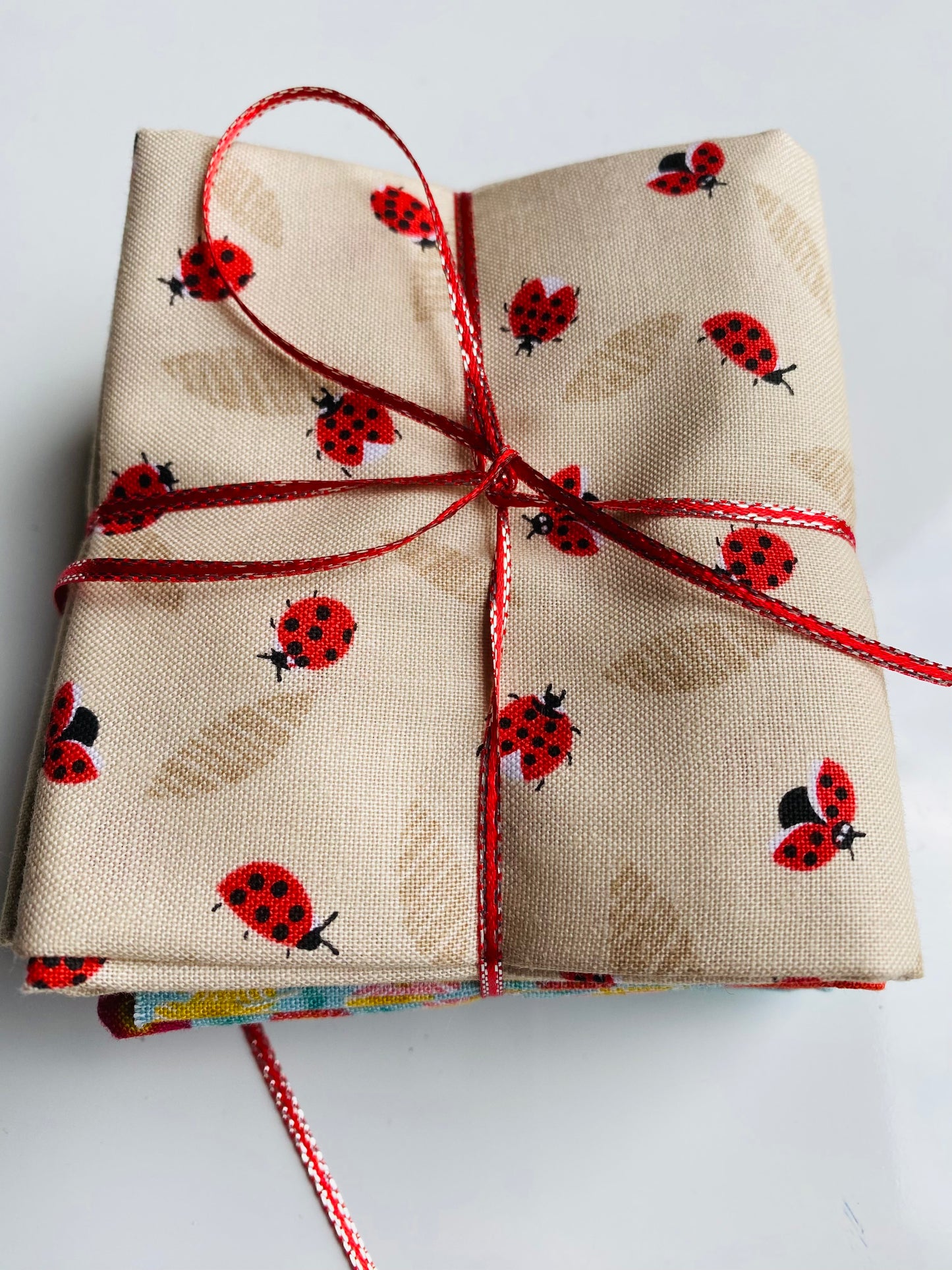 Fabric Fat Quarter Bundle - 'Ladybirds' - 100% Cotton