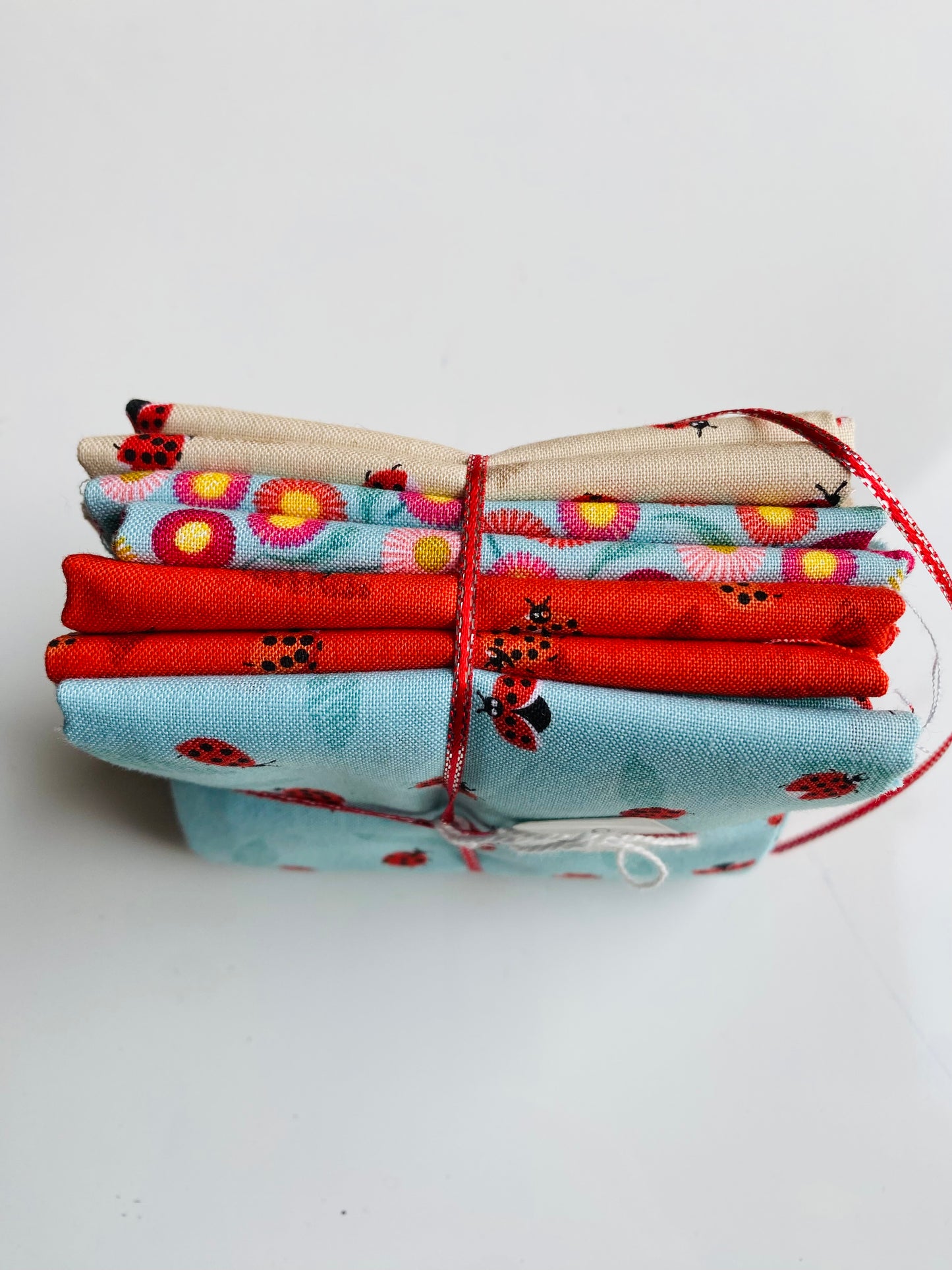 Fabric Fat Quarter Bundle - 'Ladybirds' - 100% Cotton