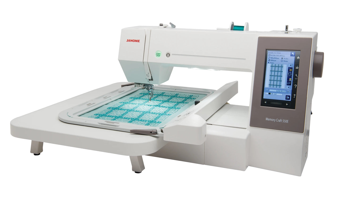 The Janome Memory Craft 550E Embroidery Machine