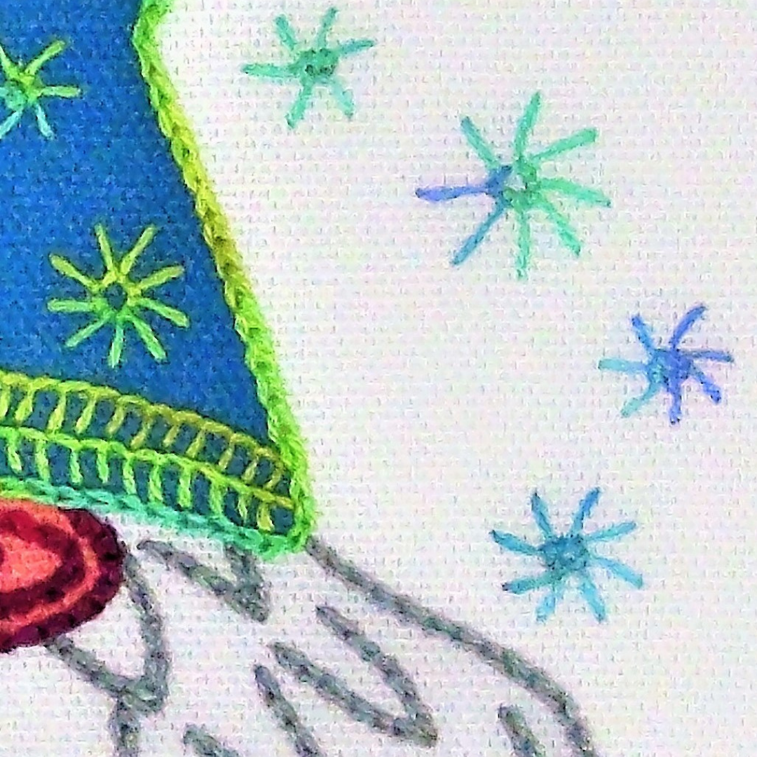 Norman The Gonk Elf Christmas Embroidery Kit by Dizzy & Creative