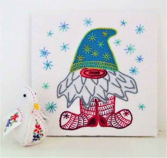 Norman The Gonk Elf Christmas Embroidery Kit by Dizzy & Creative