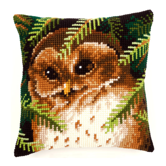 Tawny Owl - Large Holed Cushion Kit by Vervaco