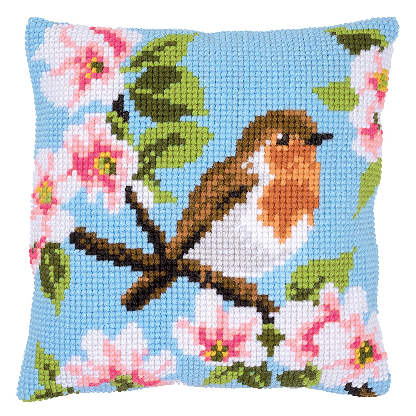 Robin Red Breast - Large Holed Cushion Kit by Vervaco