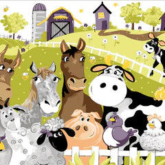 Barnyard Buddies - Children's Fabric Panel