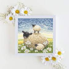 Double Trouble! Sheep & Lamb Counted Cross Stitch Kit