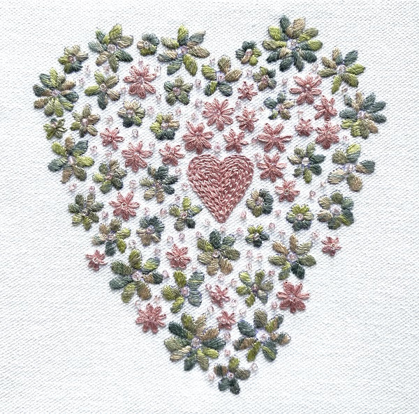 Valentine Sweetheart Embroidery - Two Stitch Project - from Dizzy & Creative