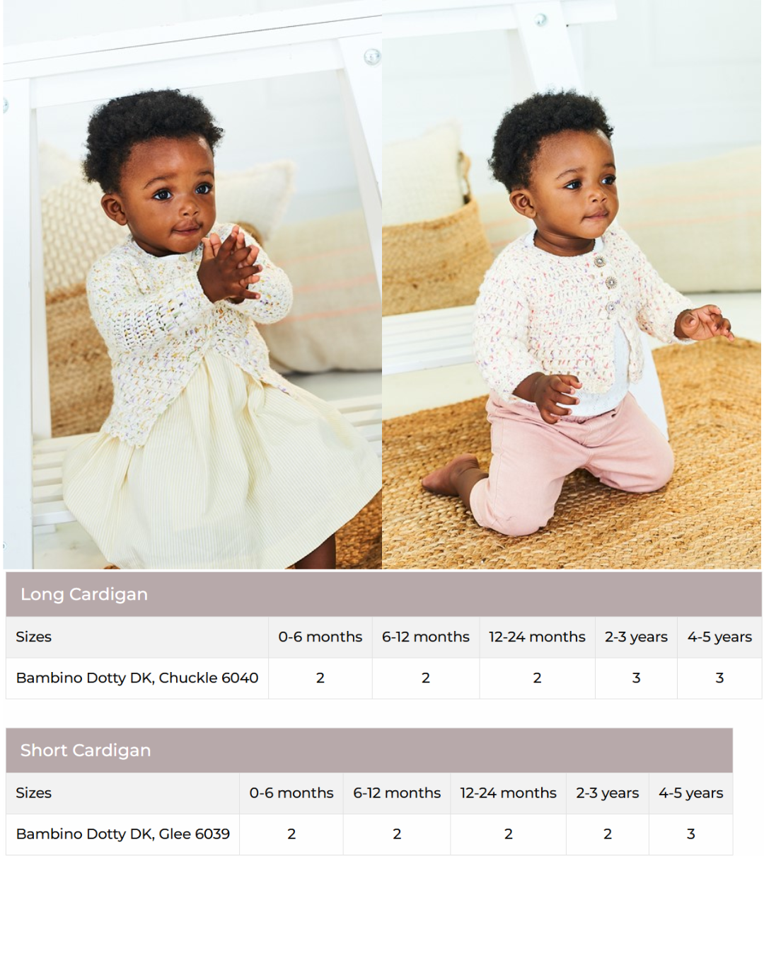 Knitting & Crochet Patterns - Babies (Below Is a Very Small Selection of Patterns Available in the Shop)
