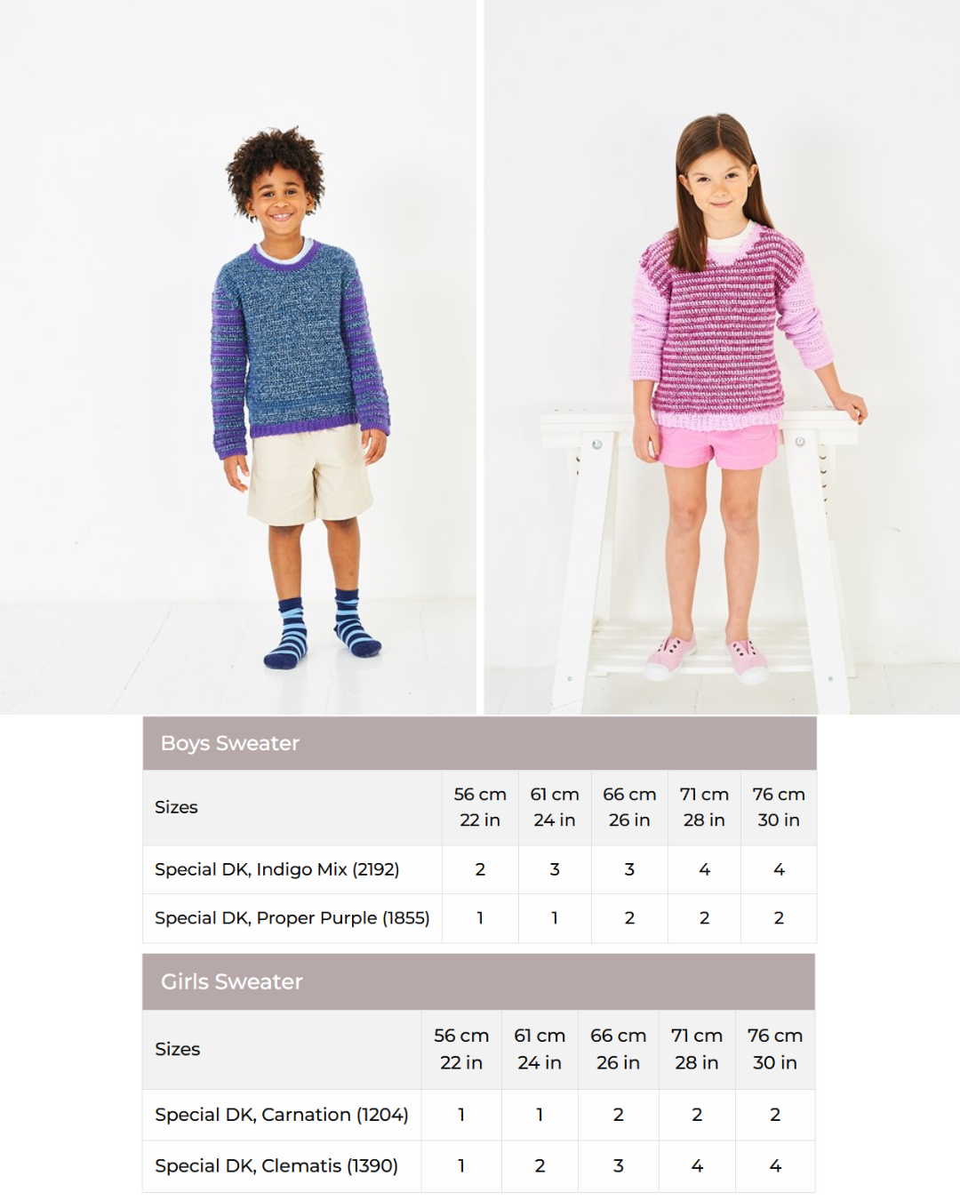 Knitting & Crochet Patterns - Children (Below Is a Very Small Selection of Patterns Available in the Shop)