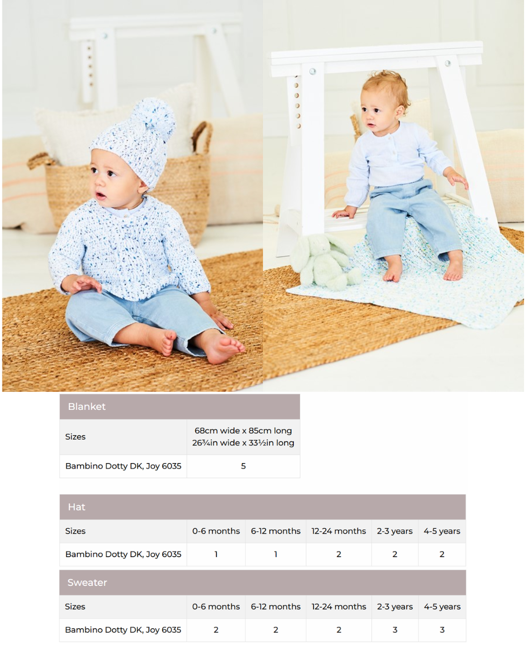 Knitting & Crochet Patterns - Babies (Below Is a Very Small Selection of Patterns Available in the Shop)