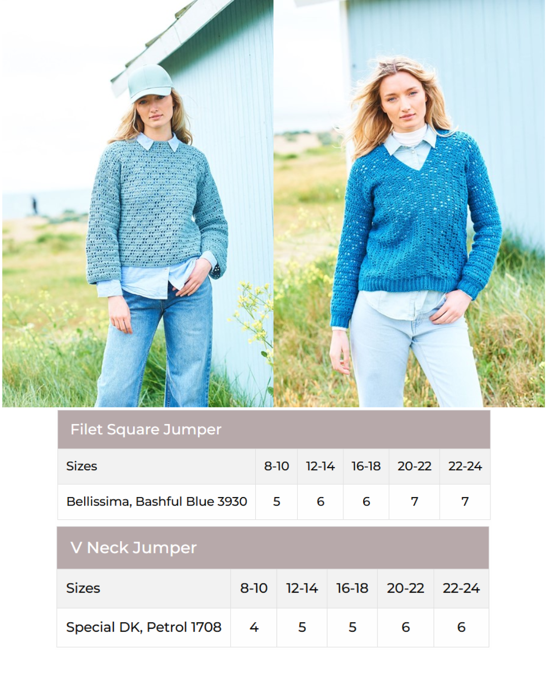 Knitting & Crochet Patterns - Ladies (Below Is a Very Small Selection of Patterns Available in the Shop)