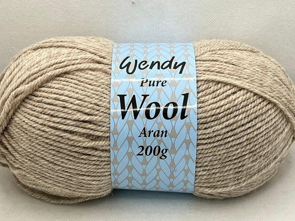 Wendy Pure Wool Aran 200g Yarn - Various Colours