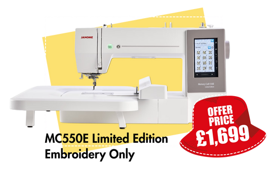 Janome Memory Craft 550E Embroidery Machine *** Save £200 ***