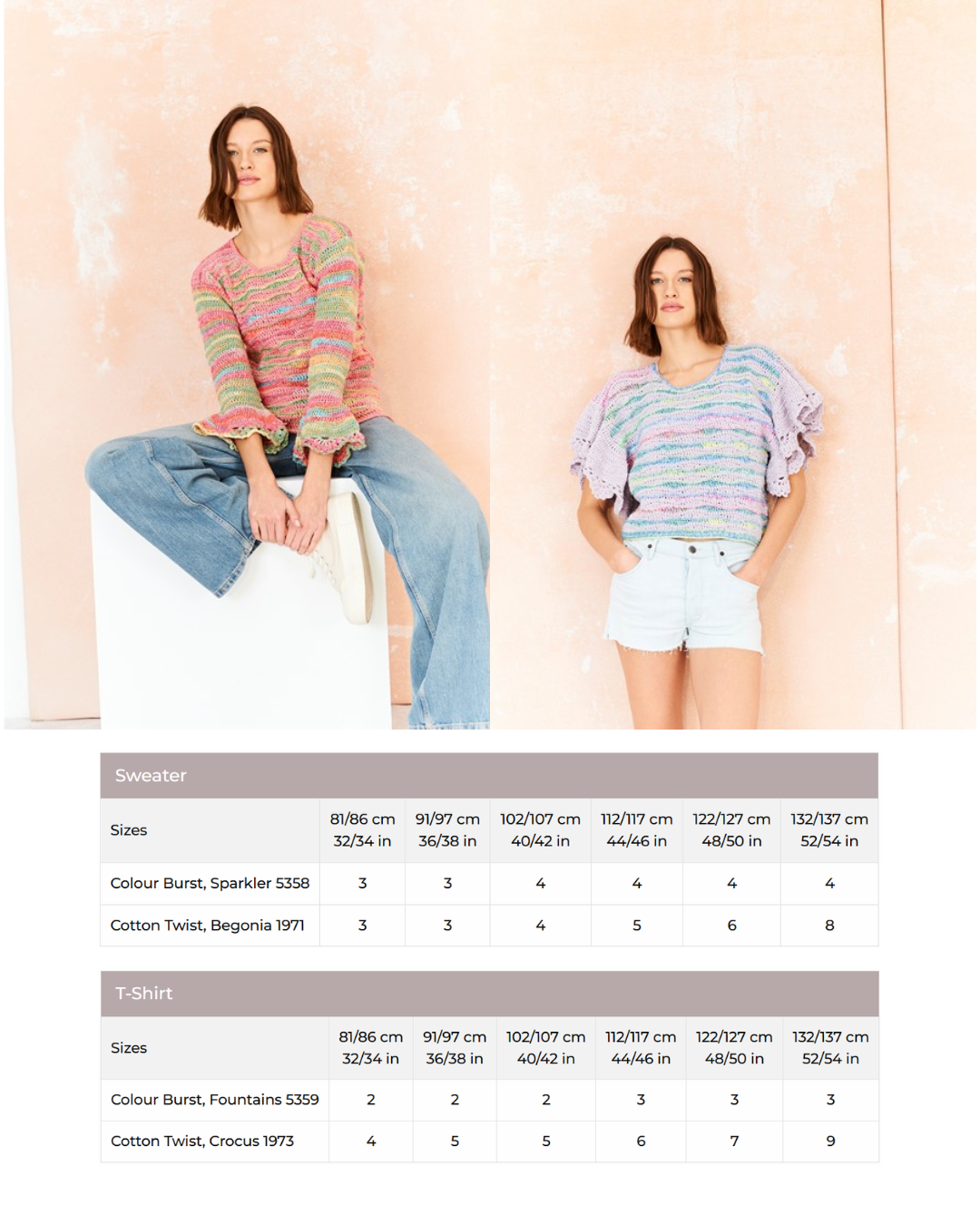 Knitting & Crochet Patterns - Ladies (Below Is a Very Small Selection of Patterns Available in the Shop)