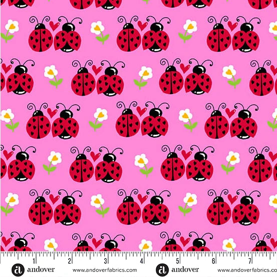 Little Ladies Cotton Fabric Collection - by Makower. Sold by the Quarter Metre