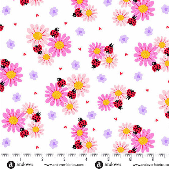 Little Ladies Cotton Fabric Collection - by Makower. Sold by the Quarter Metre