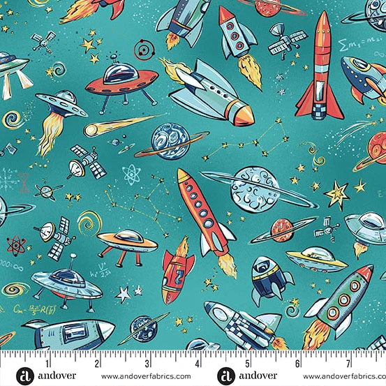 Orbit Cotton Fabric Collection - by Makower. Sold by the Quarter Metre