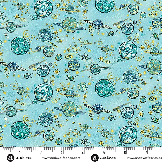 Orbit Cotton Fabric Collection - by Makower. Sold by the Quarter Metre