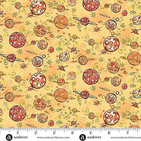 Orbit Cotton Fabric Collection - by Makower. Sold by the Quarter Metre