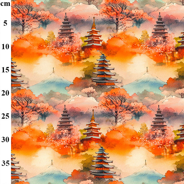 Japanese Collection 100% Cotton Poplin Fabric - by Rose & Hubble - Sold by the Half Metre