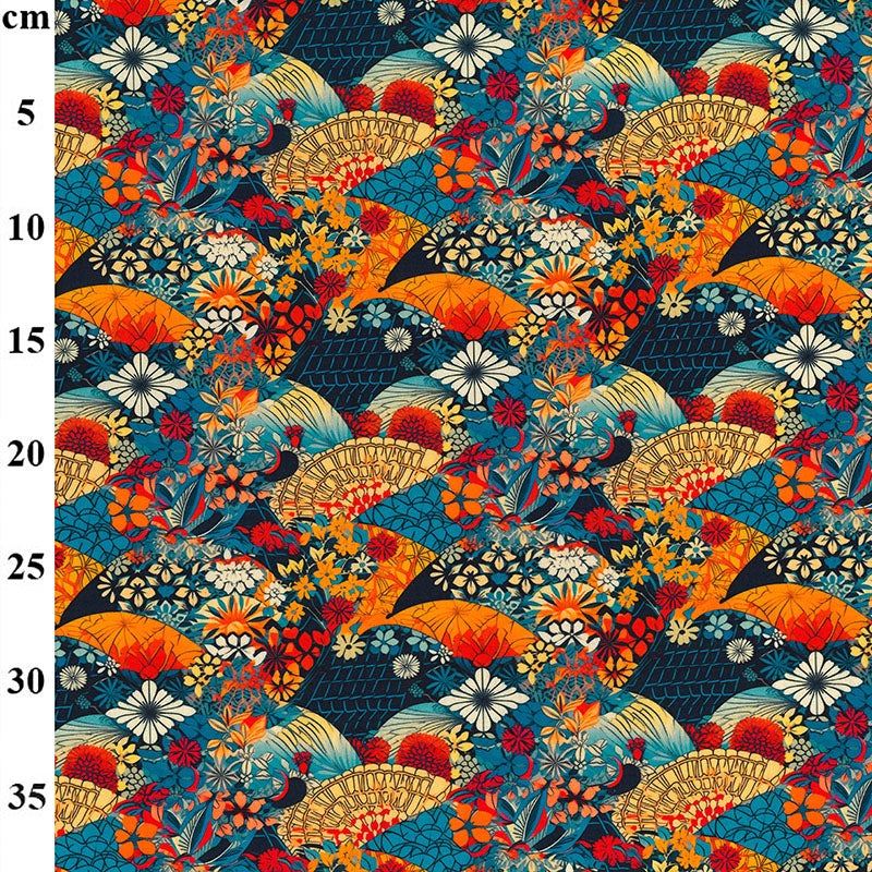 Japanese Collection 100% Cotton Poplin Fabric - by Rose & Hubble - Sold by the Half Metre