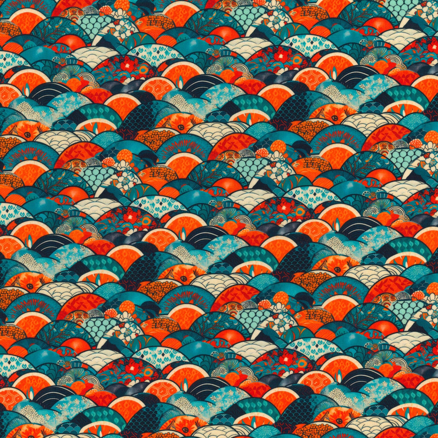 Japanese Collection 100% Cotton Poplin Fabric - by Rose & Hubble - Sold by the Half Metre