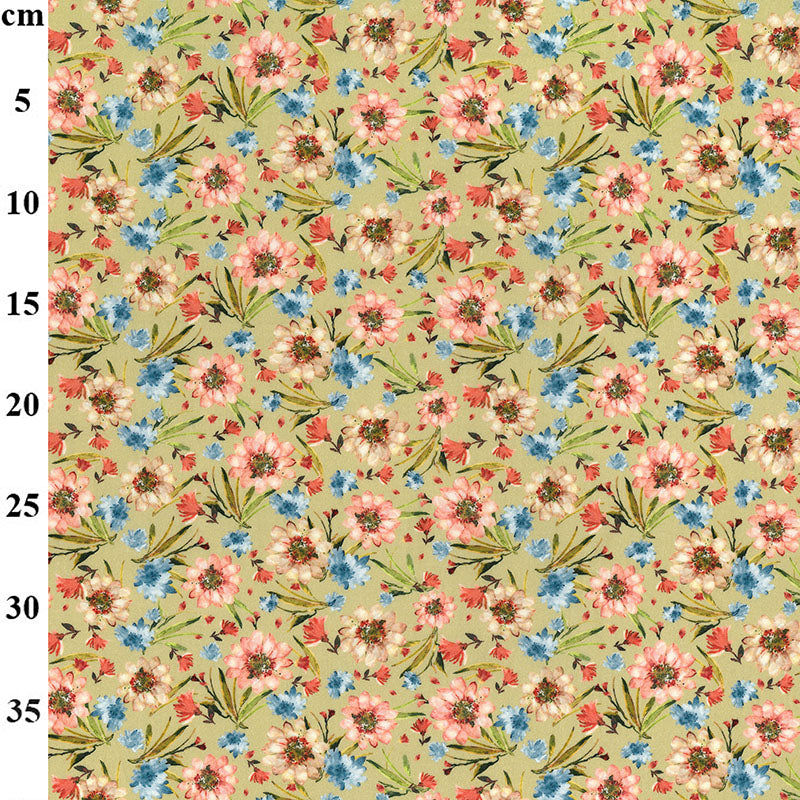 Small Floral Designs - 100% Cotton Poplin Fabric - by Rose & Hubble - Sold by the Half Metre