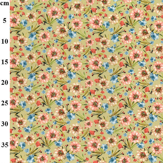 Small Floral Designs - 100% Cotton Poplin Fabric - by Rose & Hubble - Sold by the Half Metre