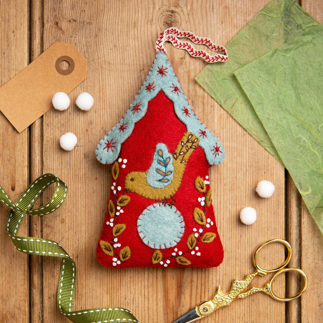 Folk Birdhouse Felt Craft Mini Kit - by Corinne Lapierre