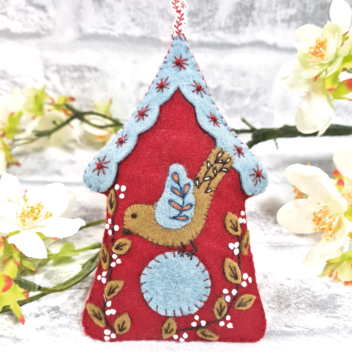 Folk Birdhouse Felt Craft Mini Kit - by Corinne Lapierre