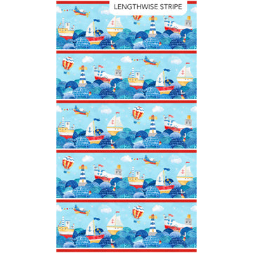 The Nautical Seaside Collection - 100% Cotton Fabric - Sold by the Half Metre