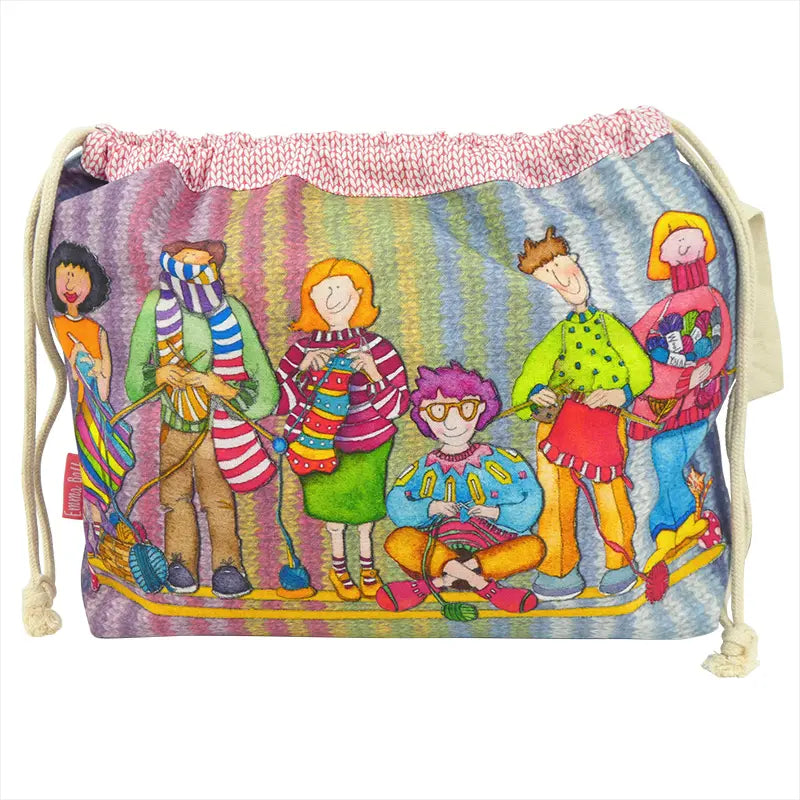 The Yarn Club Drawstring Bag - Designed by Emma Ball