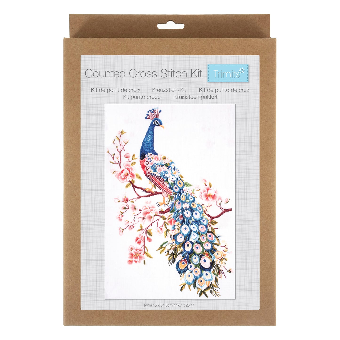 Peacock Extra Large Counted Cross Stitch Kit