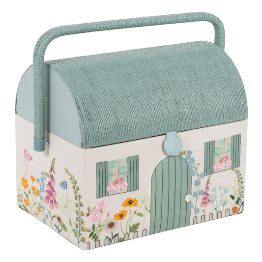 Country Cottage - Embroidered Sewing Box