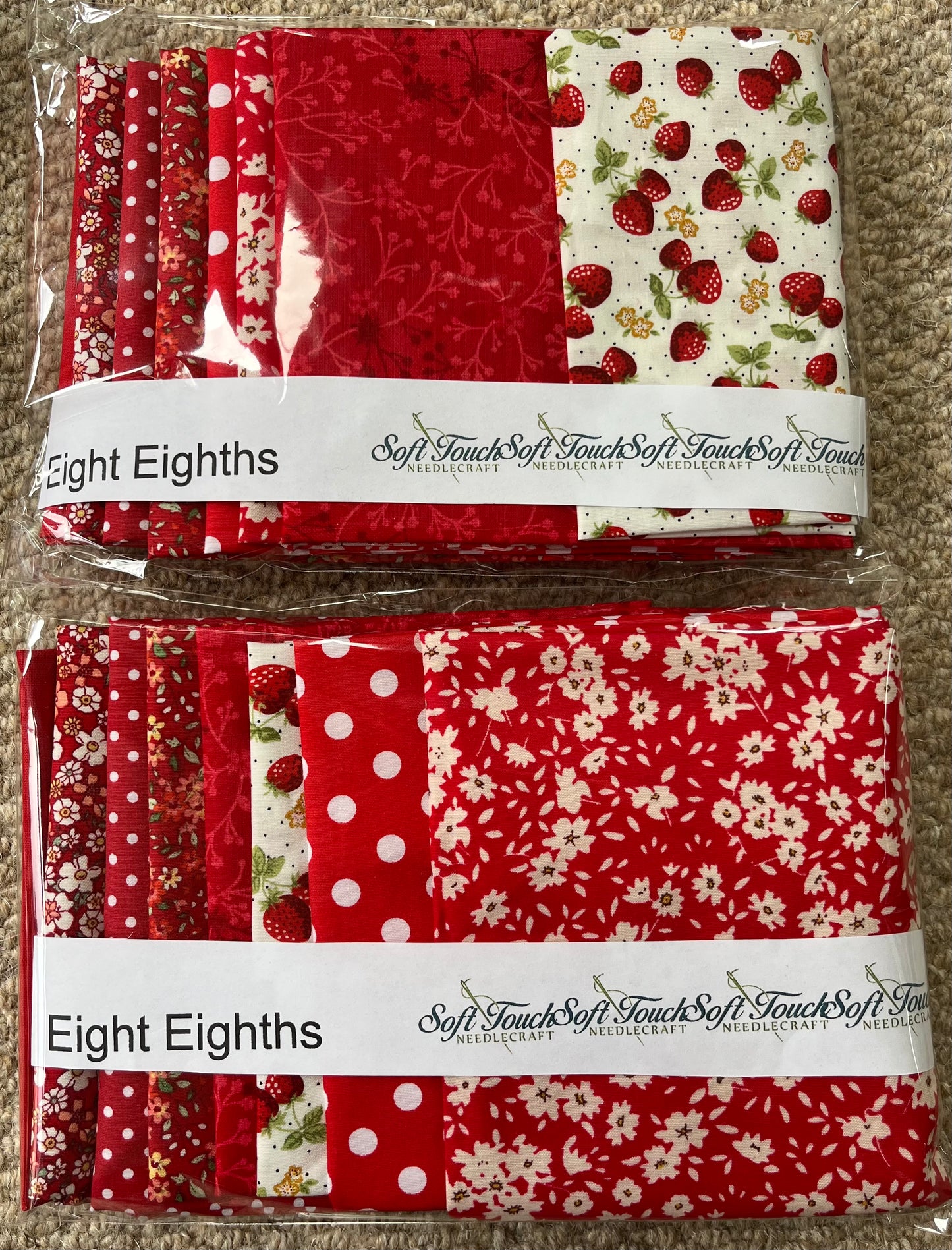 Handmade Fabric Packs - Eight Eighths - 8 x 1/8m Individual Fabric Piece Pack