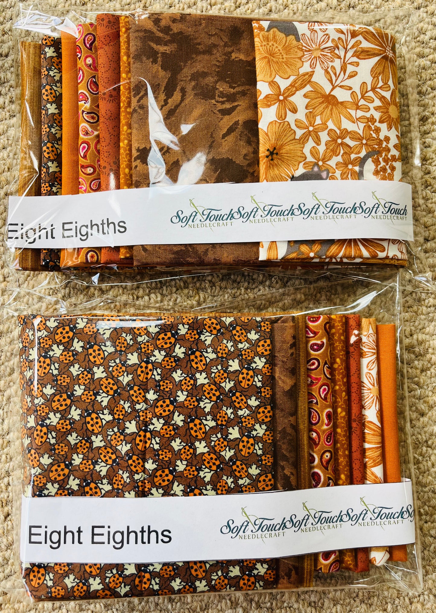 Handmade Fabric Packs - Eight Eighths - 8 x 1/8m Individual Fabric Piece Pack