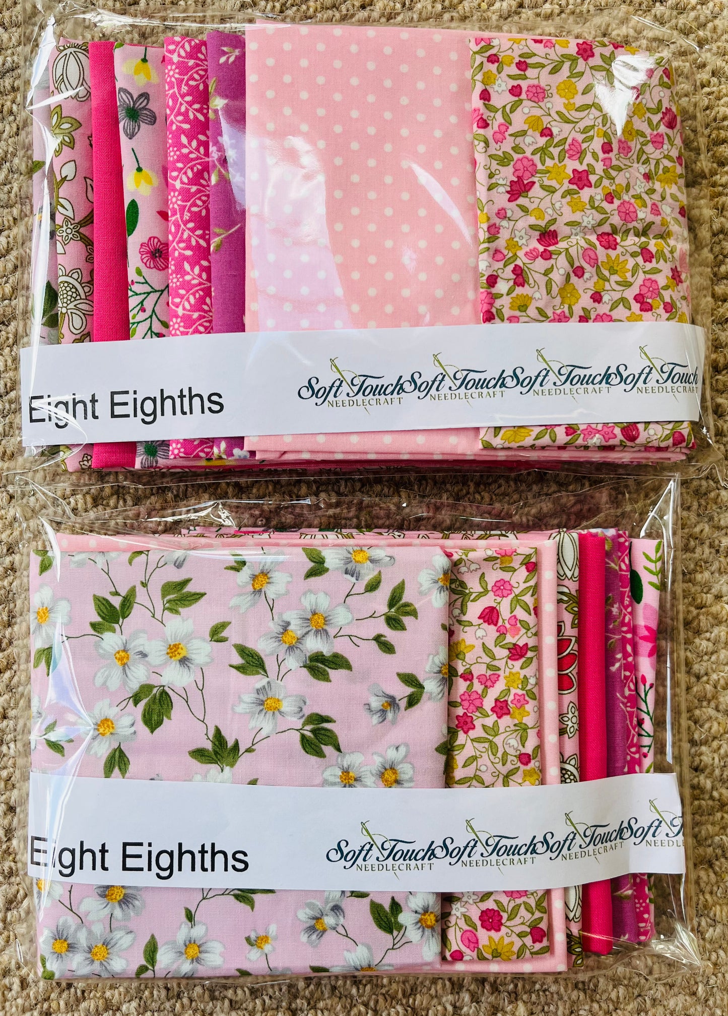 Handmade Fabric Packs - Eight Eighths - 8 x 1/8m Individual Fabric Piece Pack