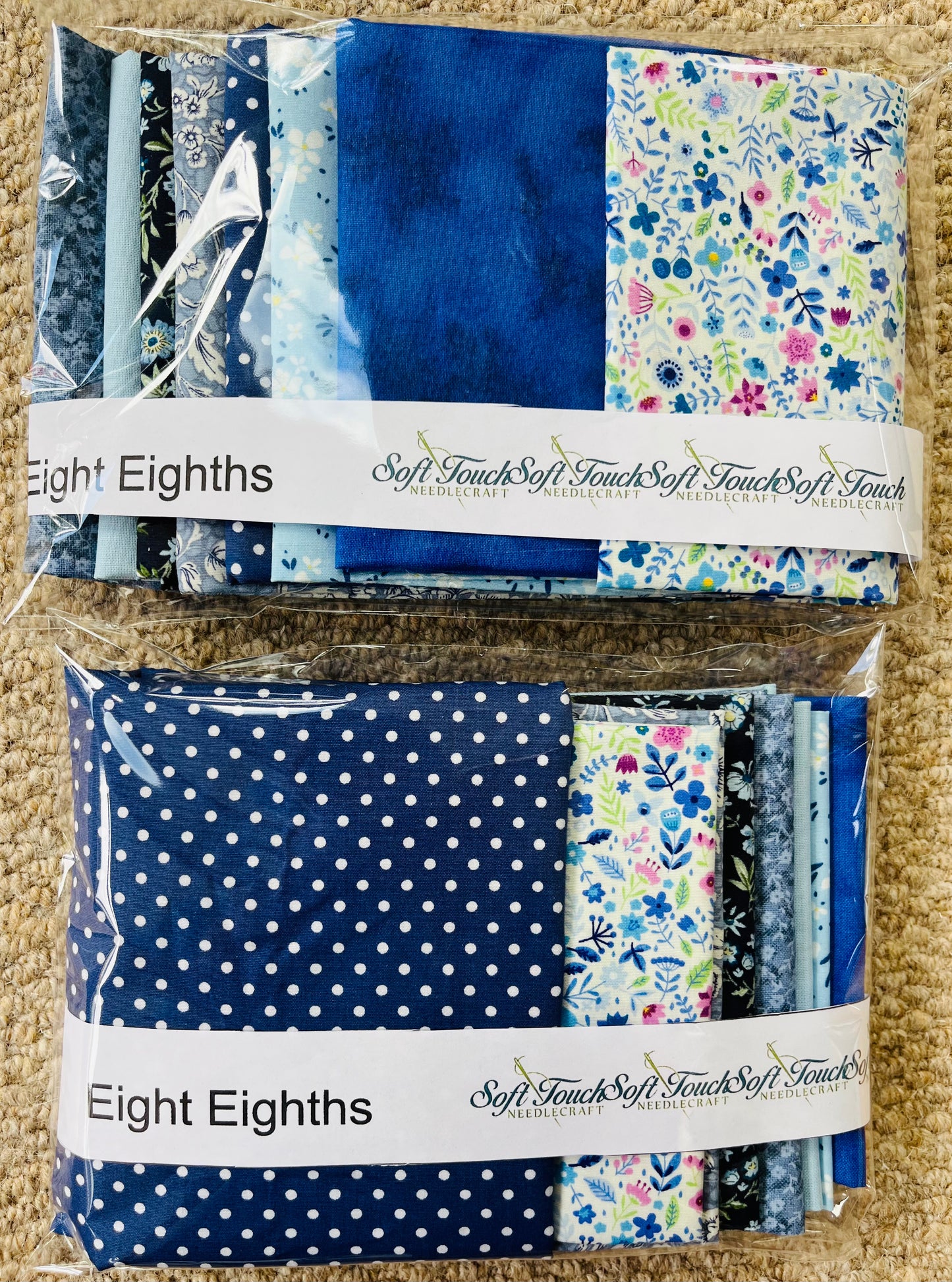 Handmade Fabric Packs - Eight Eighths - 8 x 1/8m Individual Fabric Piece Pack