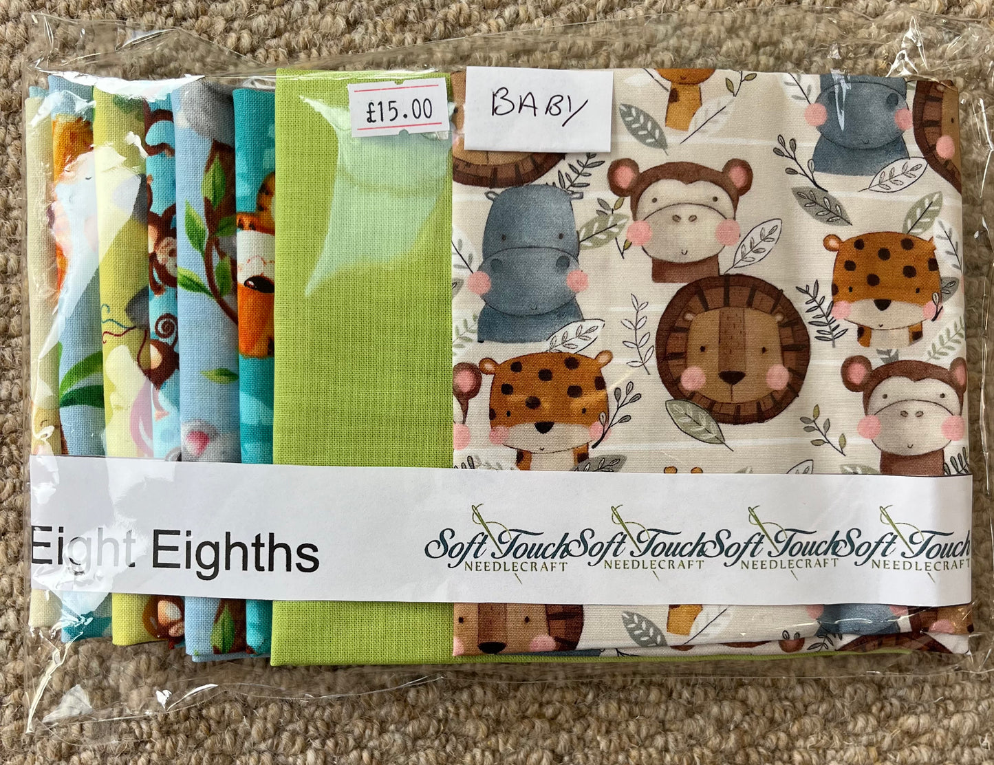 Handmade Fabric Packs - Eight Eighths - 8 x 1/8m Individual Fabric Piece Pack