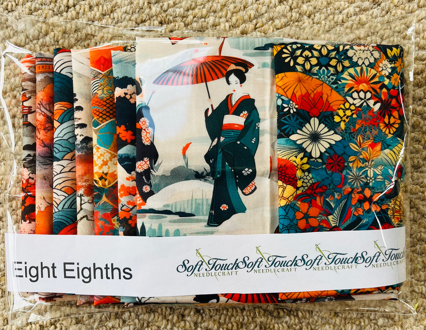 Handmade Fabric Packs - Eight Eighths - 8 x 1/8m Individual Fabric Piece Pack