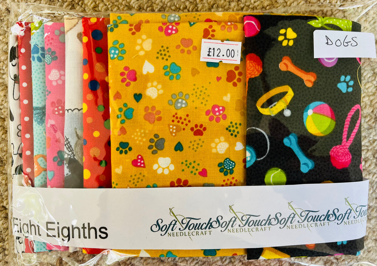 Handmade Fabric Packs - Eight Colour Coordinated Cut Fabric (Known as Eight Eighths) Packs