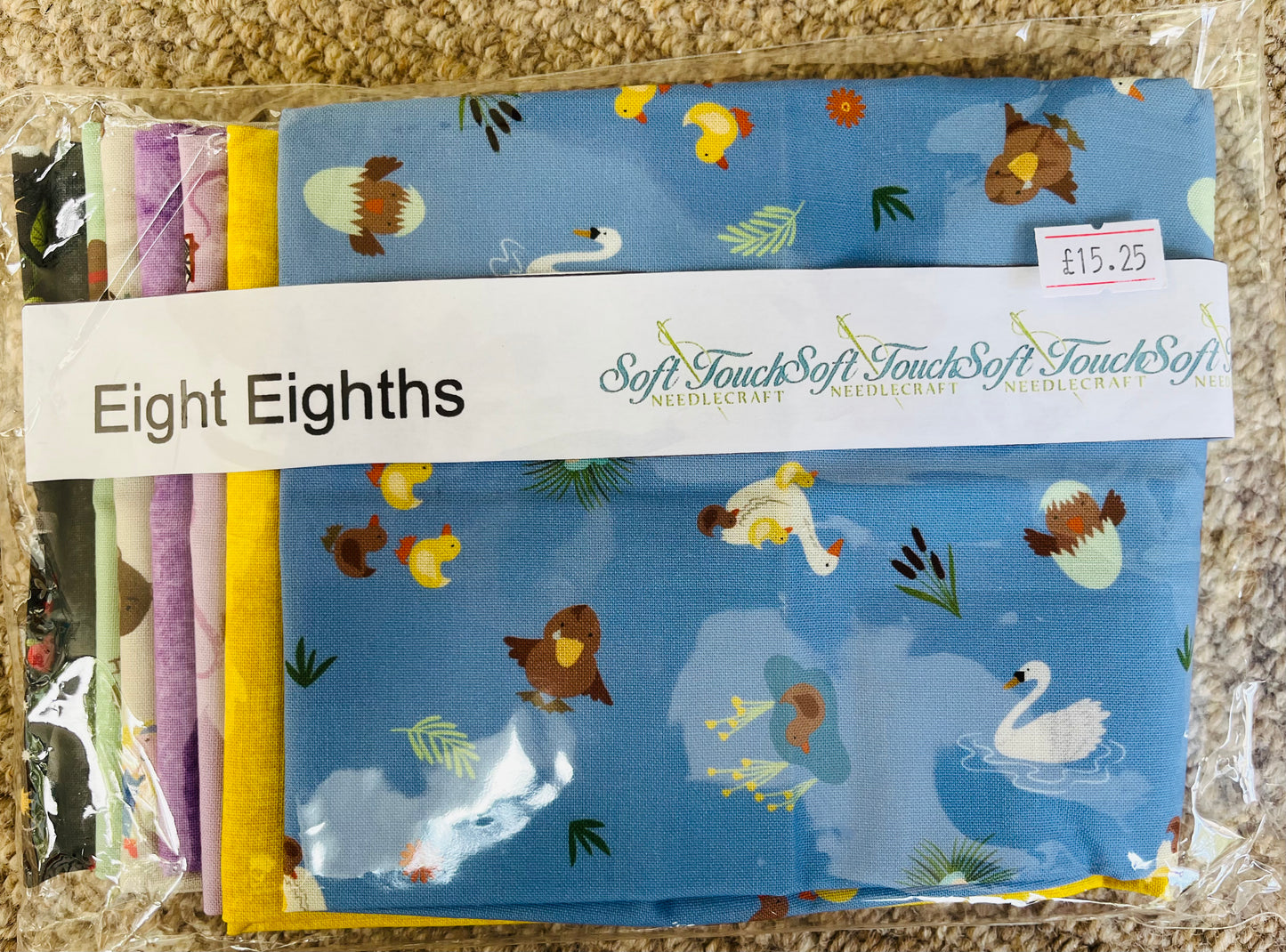 Handmade Fabric Packs - Eight Colour Coordinated Cut Fabric (Known as Eight Eighths) Packs