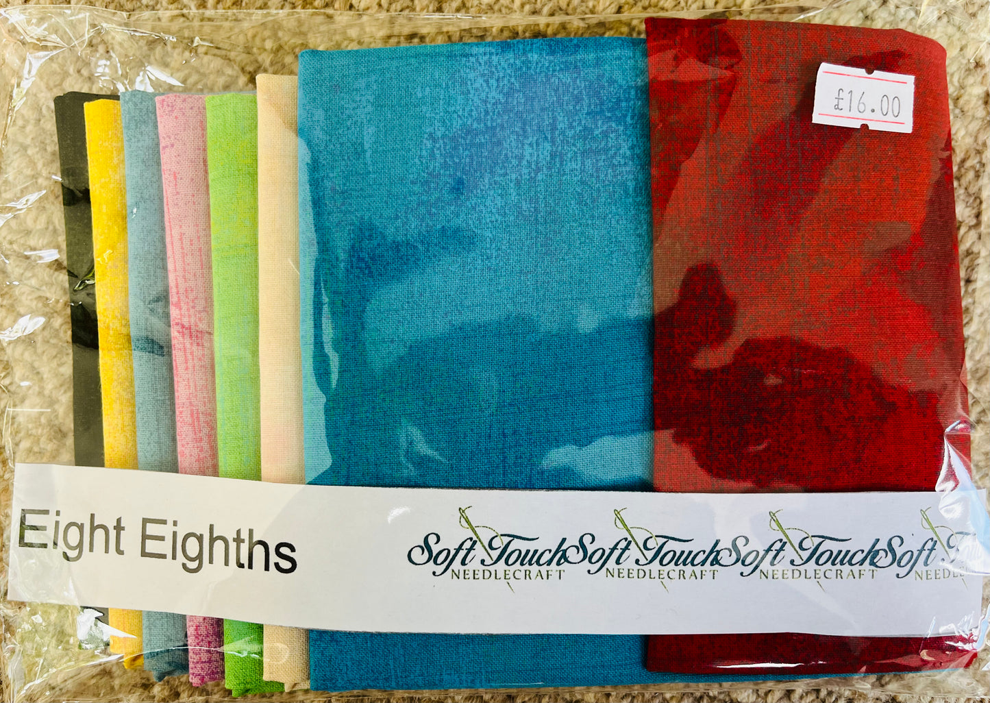 Handmade Fabric Packs - Eight Colour Coordinated Cut Fabric (Known as Eight Eighths) Packs