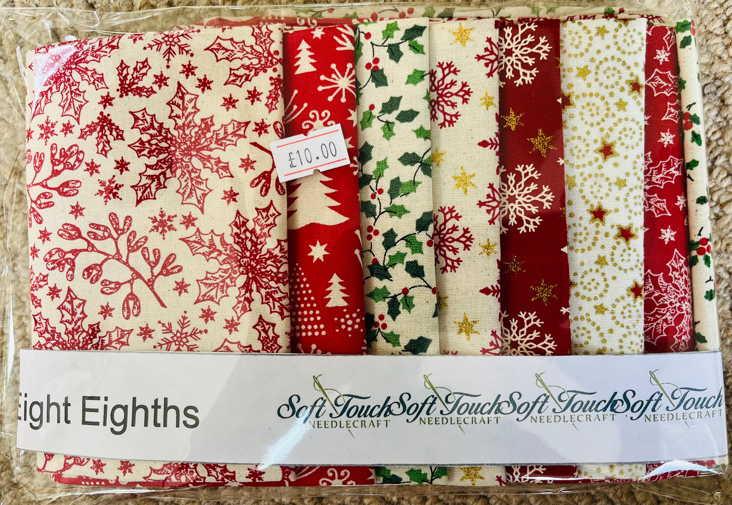 Handmade Fabric Packs - Eight Colour Coordinated Cut Fabric (Known as Eight Eighths) Packs