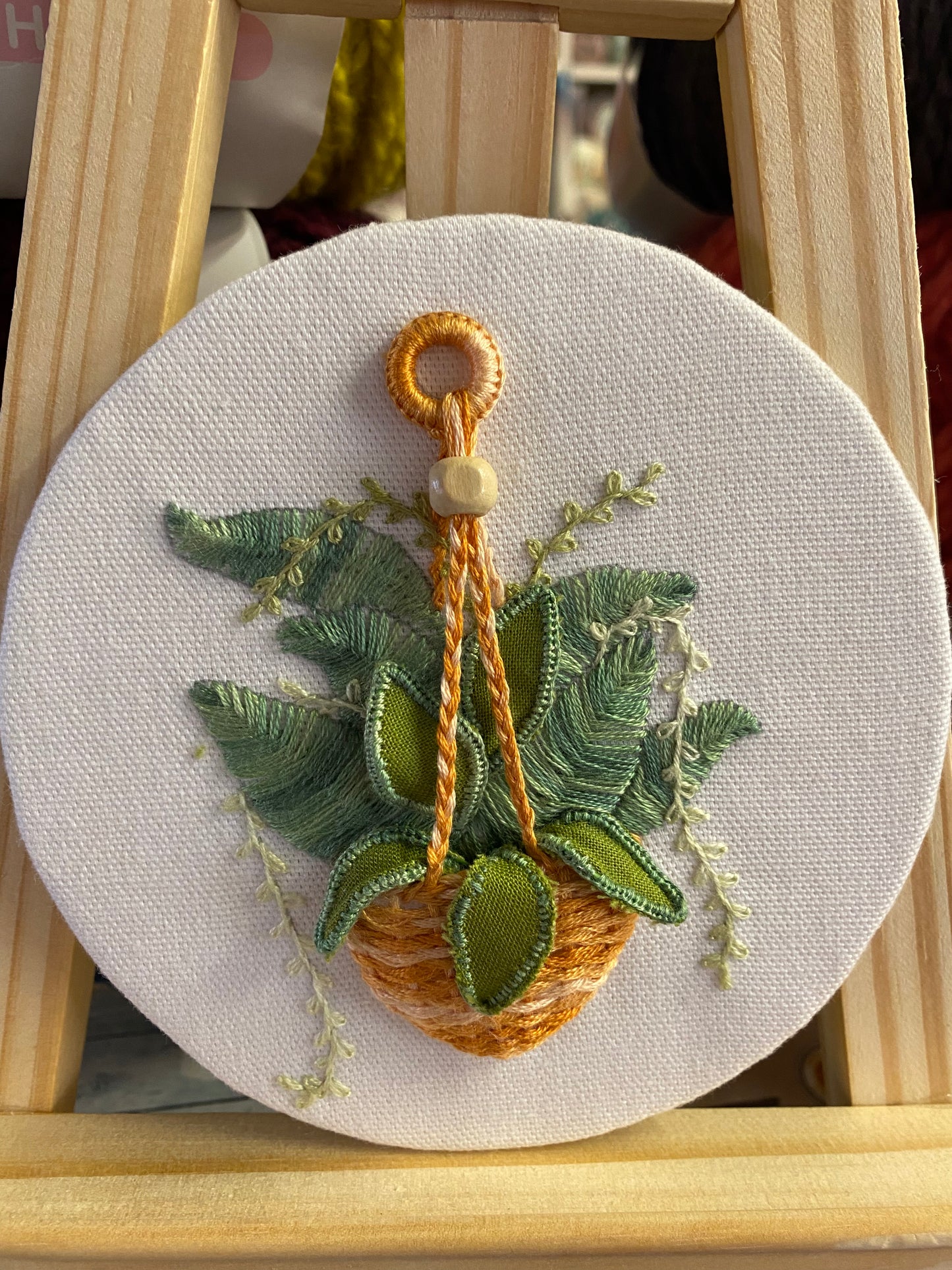 Hanging Plant Stumpwork Embroidery Project