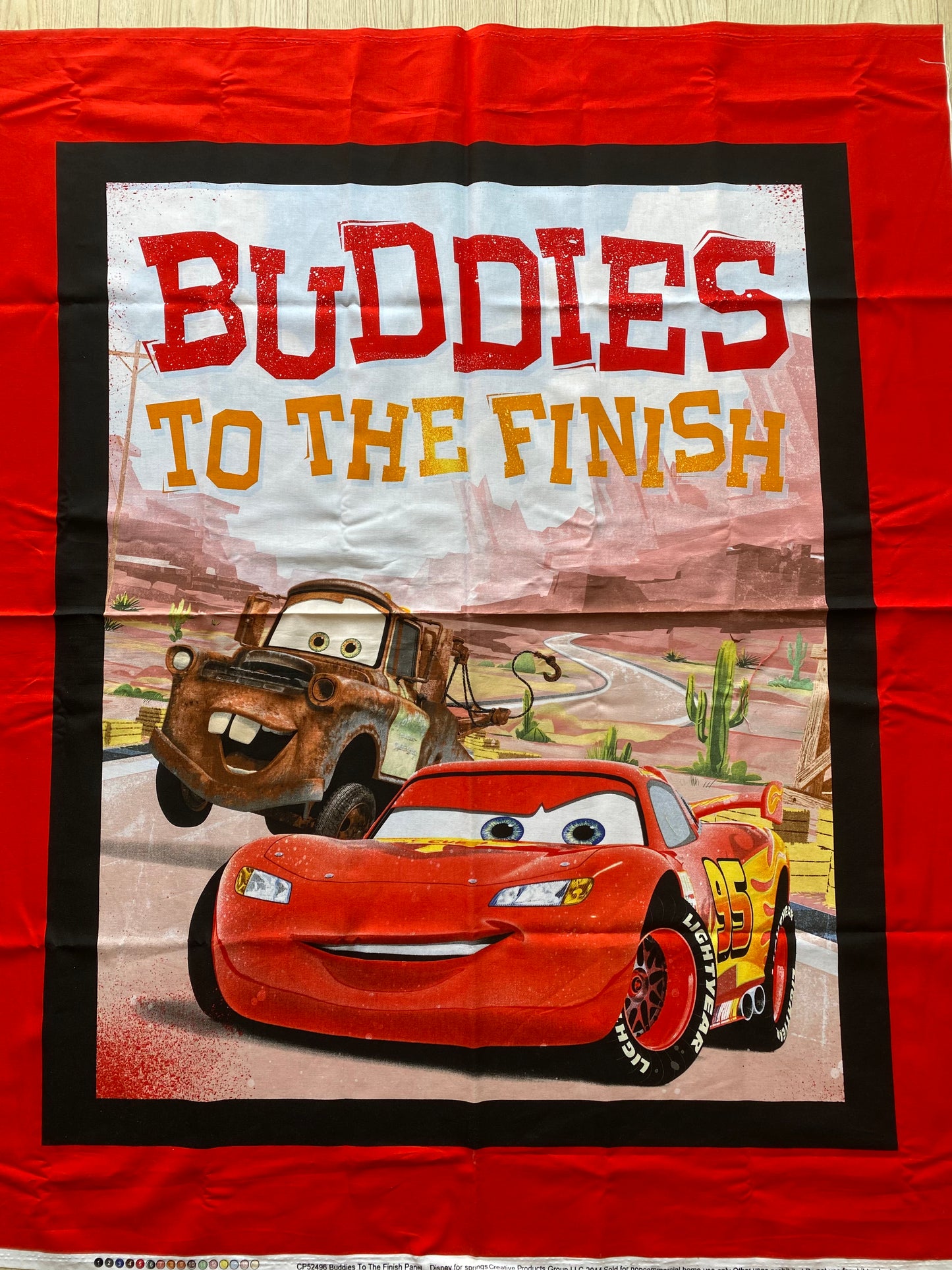 Racing Cars & Trucks Children's Fabric Panel - for making Quilt, Bedding etc