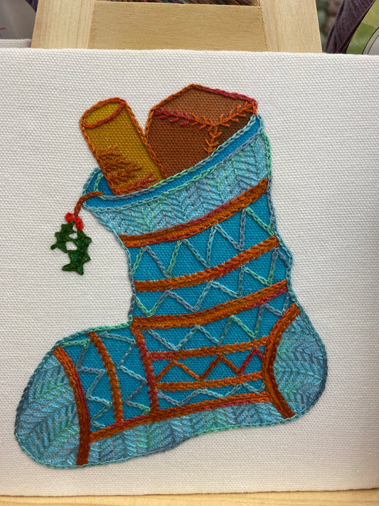 Christmas Stocking Embroidery Kit - in Two Stitch Steps by Dizzy & Creative